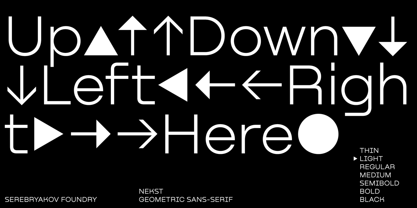 Nekst Thin Font preview